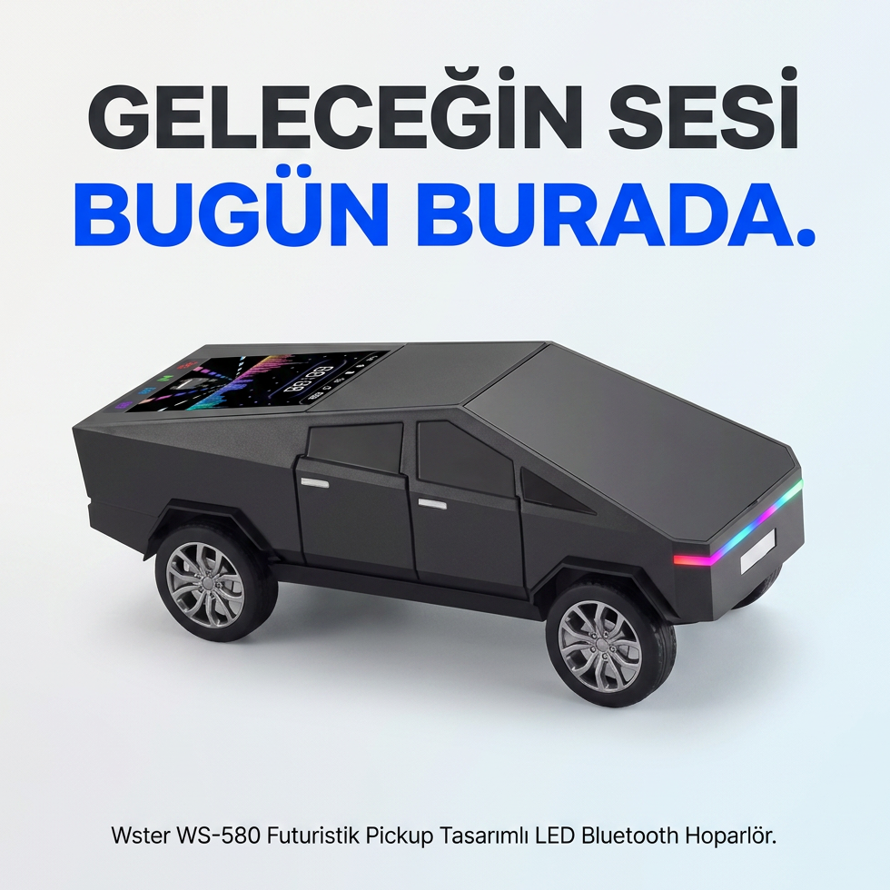 Wster WS-580 Music Car Speaker (Cybertruck, LED)