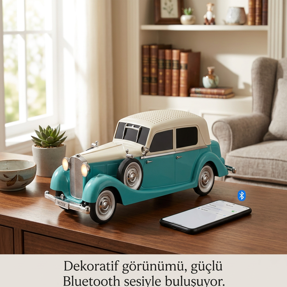 Wster WS-1934 Music Car Speaker (Klasik Siyah)