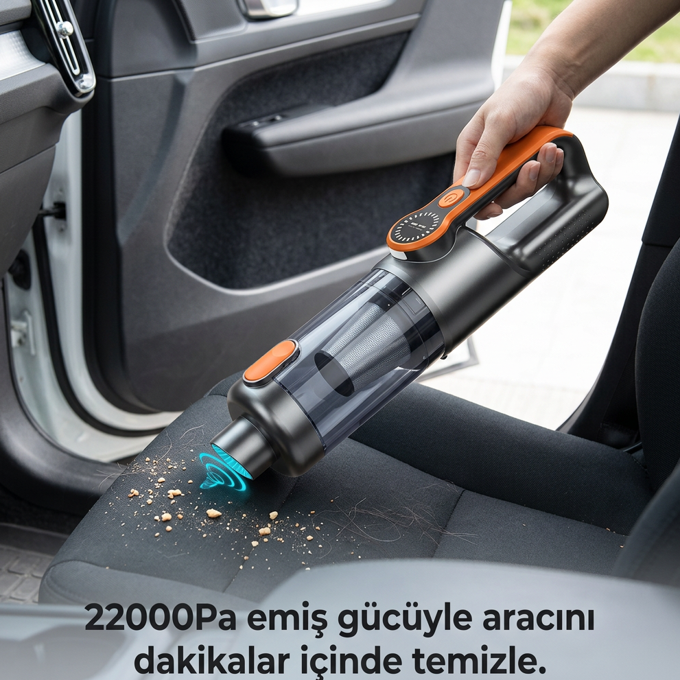 Castu Cs76 Plus Max 22000Pa Araç Süpurgesi