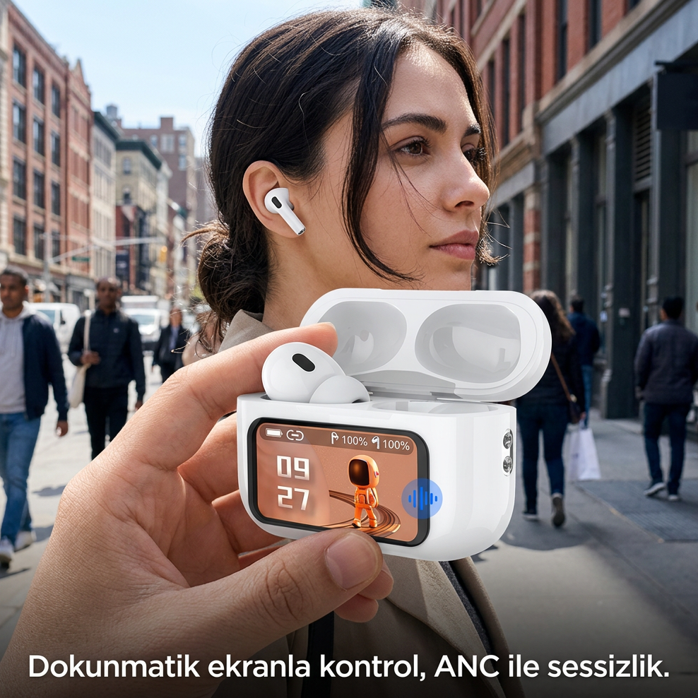 ANC + Ambient Sound Ekranlı TWS Kulaklık