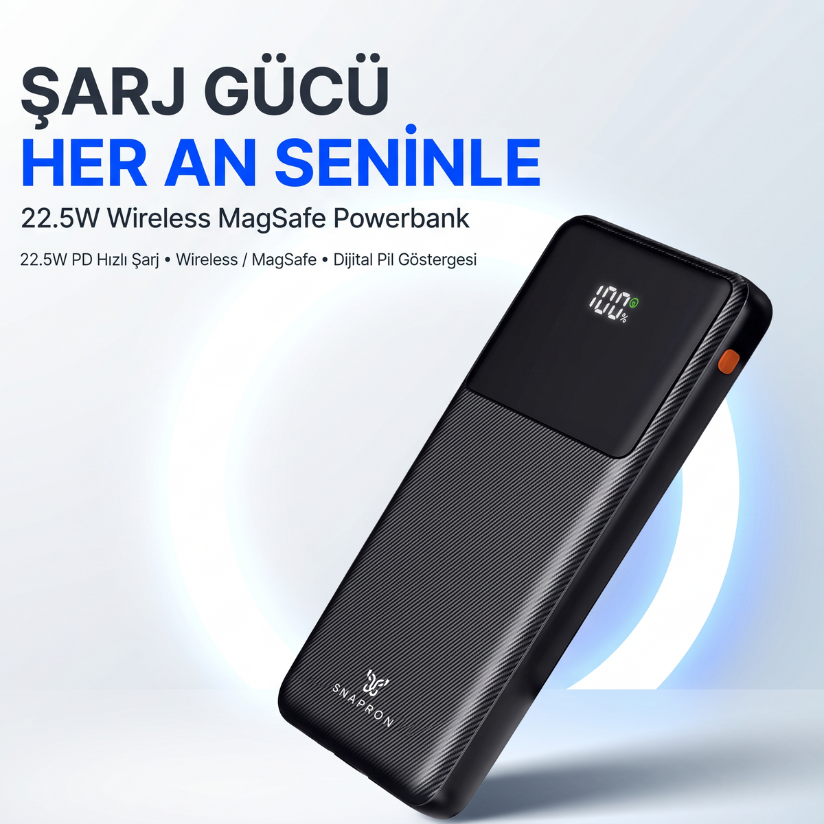 SNP-3015 PD 22.5W 10.000mAh Hızlı Şarj LCD Ekran Powerbank
