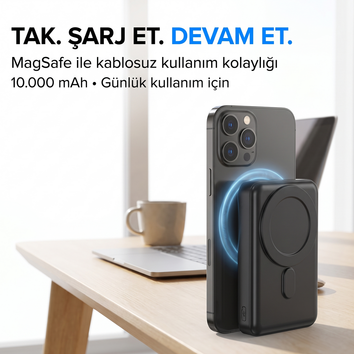 Snapron SNP-3010 10000 mAh 22.5W PD Hızlı Şarj Powerbank