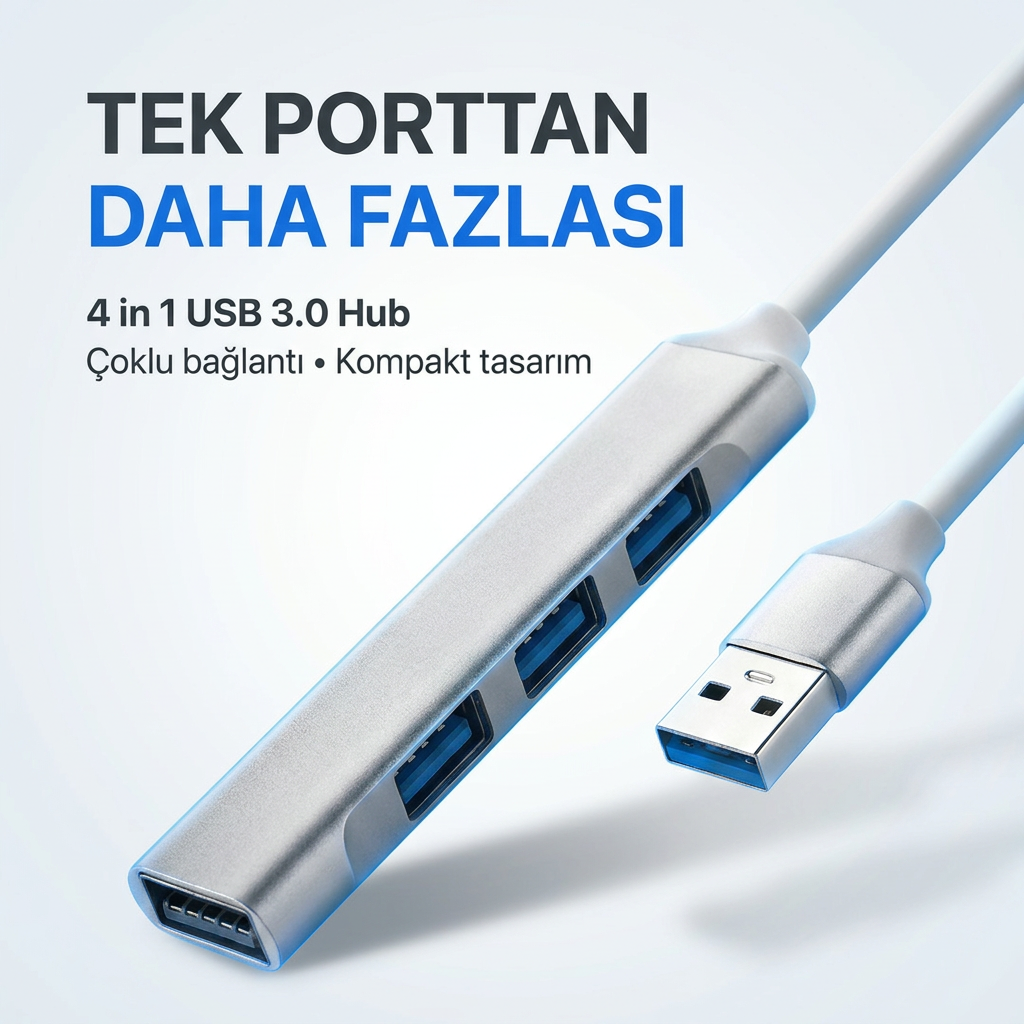 EKD-UH60, USB3.0 to 3xUSB 2.0, 1xUSB 3.0, Metal, USB HUB