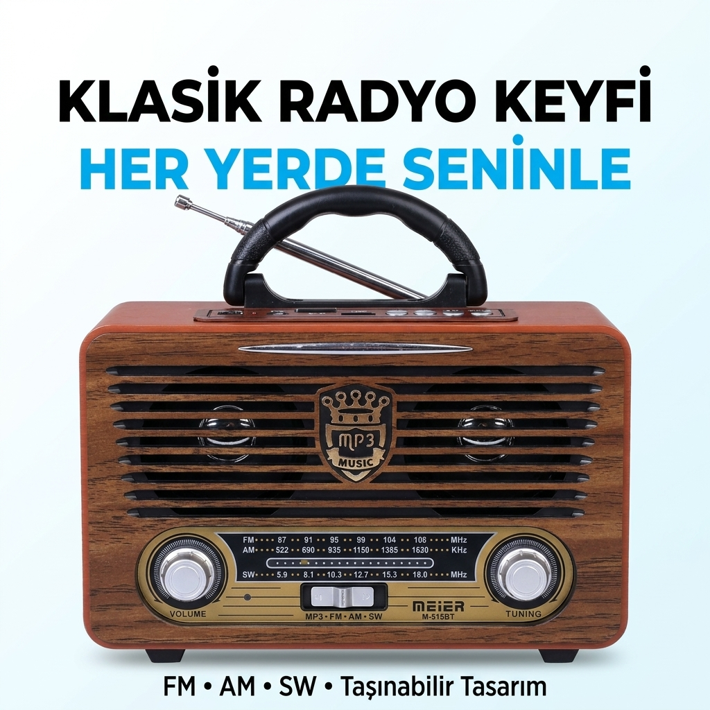 M115 Dvs Usb Sd Bluetooth Nostaljik Radyo