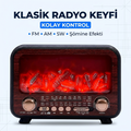 FP-2393-S USB/SD/FM/BLUETOOTH ALEVLİ GÜNEŞ ENERJİLİ NOSTALJİ GÜÇLÜ SİNYAL MÜZİK KUTUSU