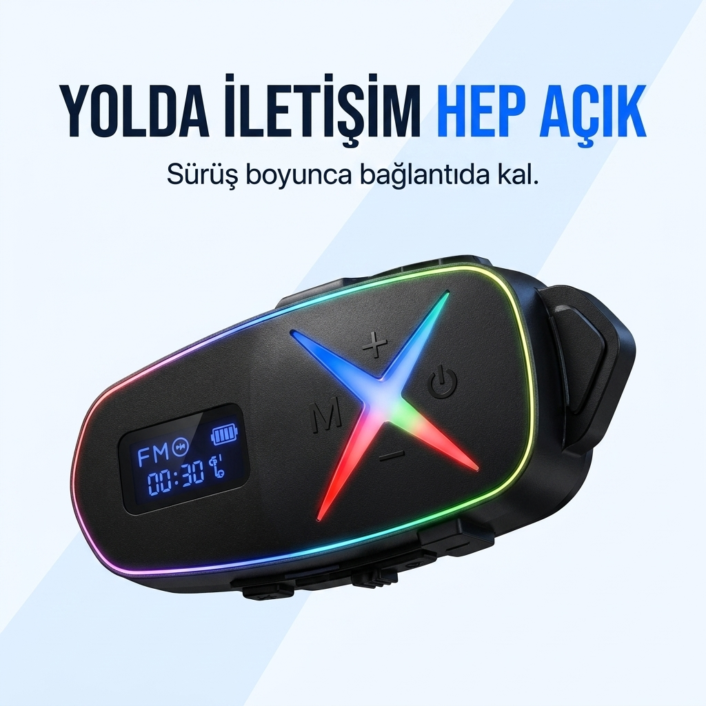 K16 2X Bluetooth Motosiklet Kask Interkomu Bluetooth 6.0 Çift Yönlü Konuşma Müzik Dinleme Telefon