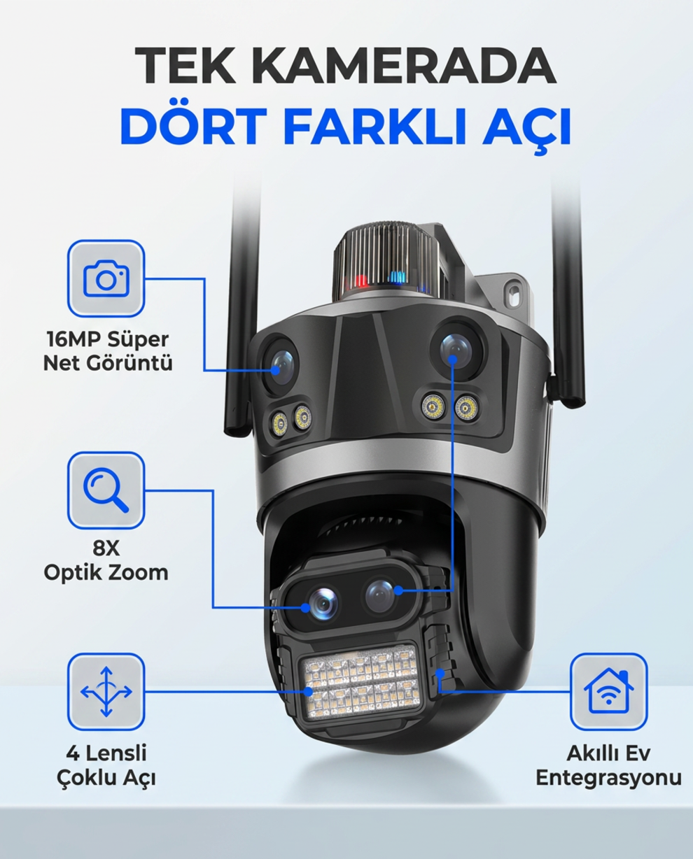 CMR57 8K 16MP 4 Lens – 3 Ekran